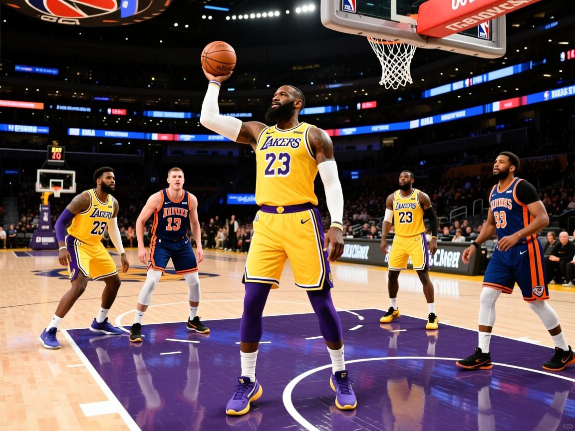 詹姆斯领军的湖人队高位战胜尼克斯队 第3张